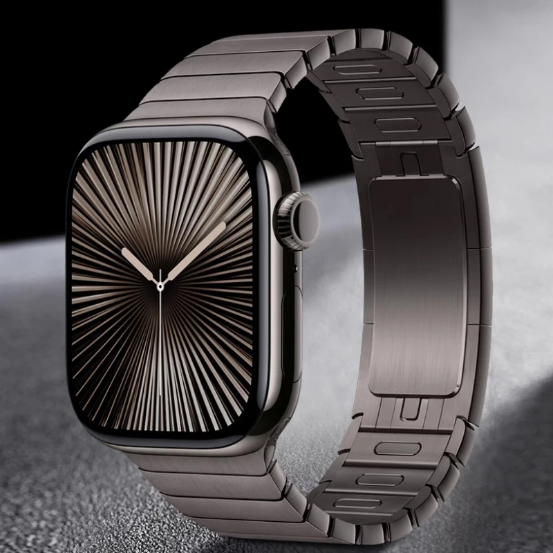 Luxury Titanium Bracelet for Apple Watch Ultra 2 Band 49mm 45mm 44mm 46mm Business Strap for IWatch Series 10 9 8 7 6 5 4 Se 3 2