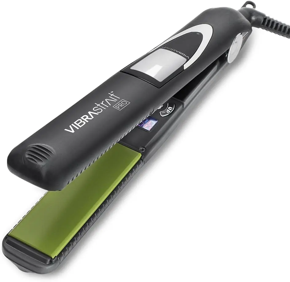 1-Inch Ceramic Tourmaline Flat Iron with Vibrating Technology for Frizz-Free, Smooth Hair | Professional Styling Tool for Waves, Curls & Straight Styles