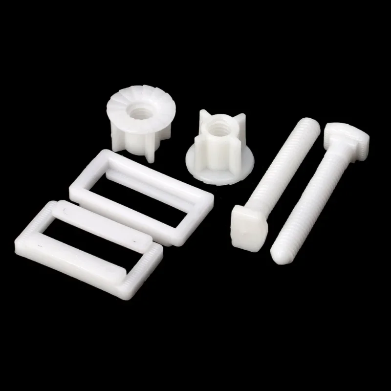 1 Pair Toilet Hinges Screws Toilet Fixings Fix Expanding Rubber Top Screws Toilet Replacement Parts