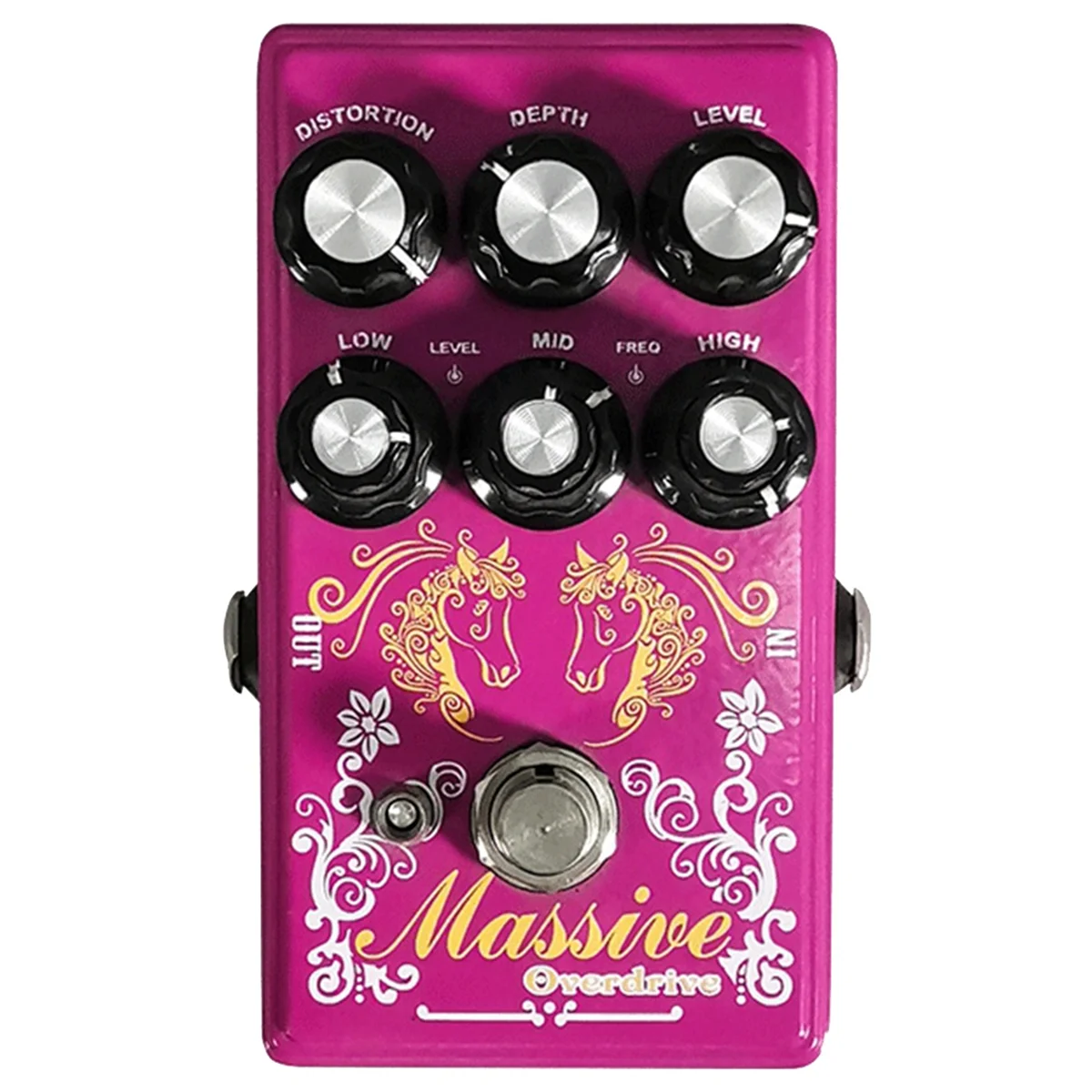 N21R Guitar Distortion Overdrive Effect Pedal, Depth ,Level,3-Band Parametric EQ Sound Modifier,Overdrive Guitar Pedal