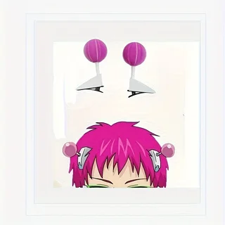 Saiki Kusuo accesorios para el cabello gafas la vida desastrosa de Saiki Kusuo gafas de Cosplay verde accesorio de Cosplay diario Anime