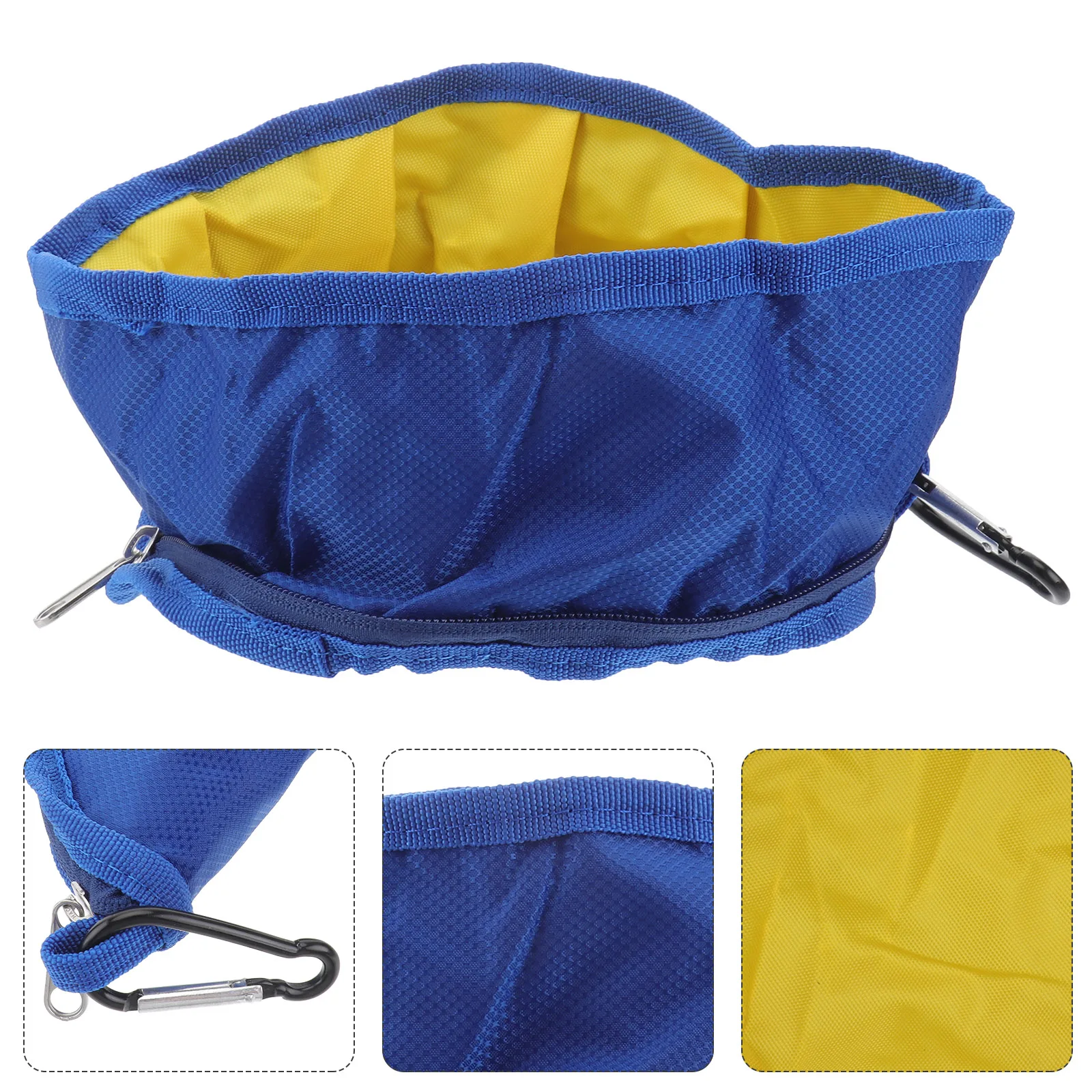 

Portable Dog Bowl 19x19cm Grey Polyester Waterproof Food Water Travel Storage Camping Pet Accessories