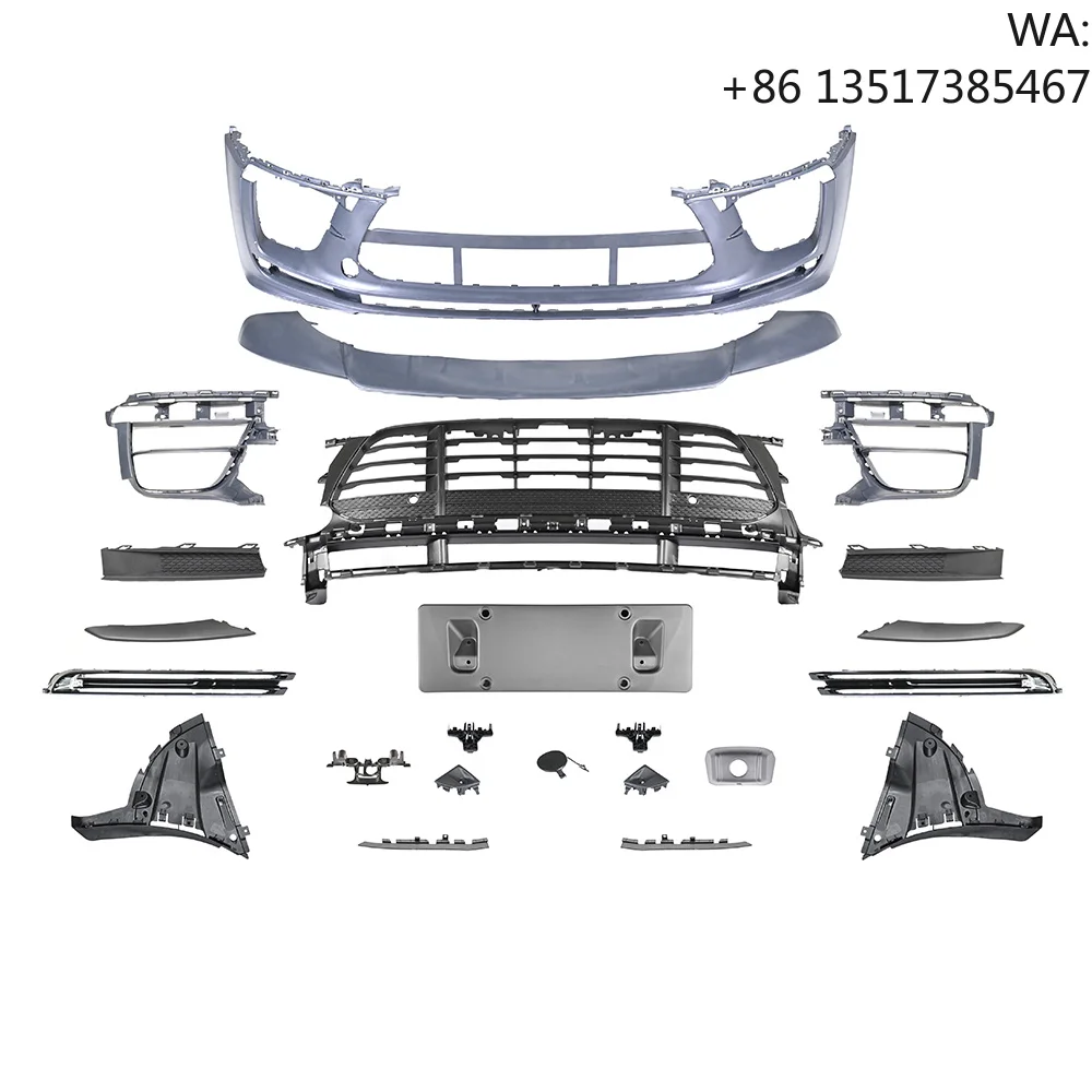 Front Bumpers Set for porsche Macan 2018-2021 Upgrades TURBO Front Bumper 95B. 2 view 2