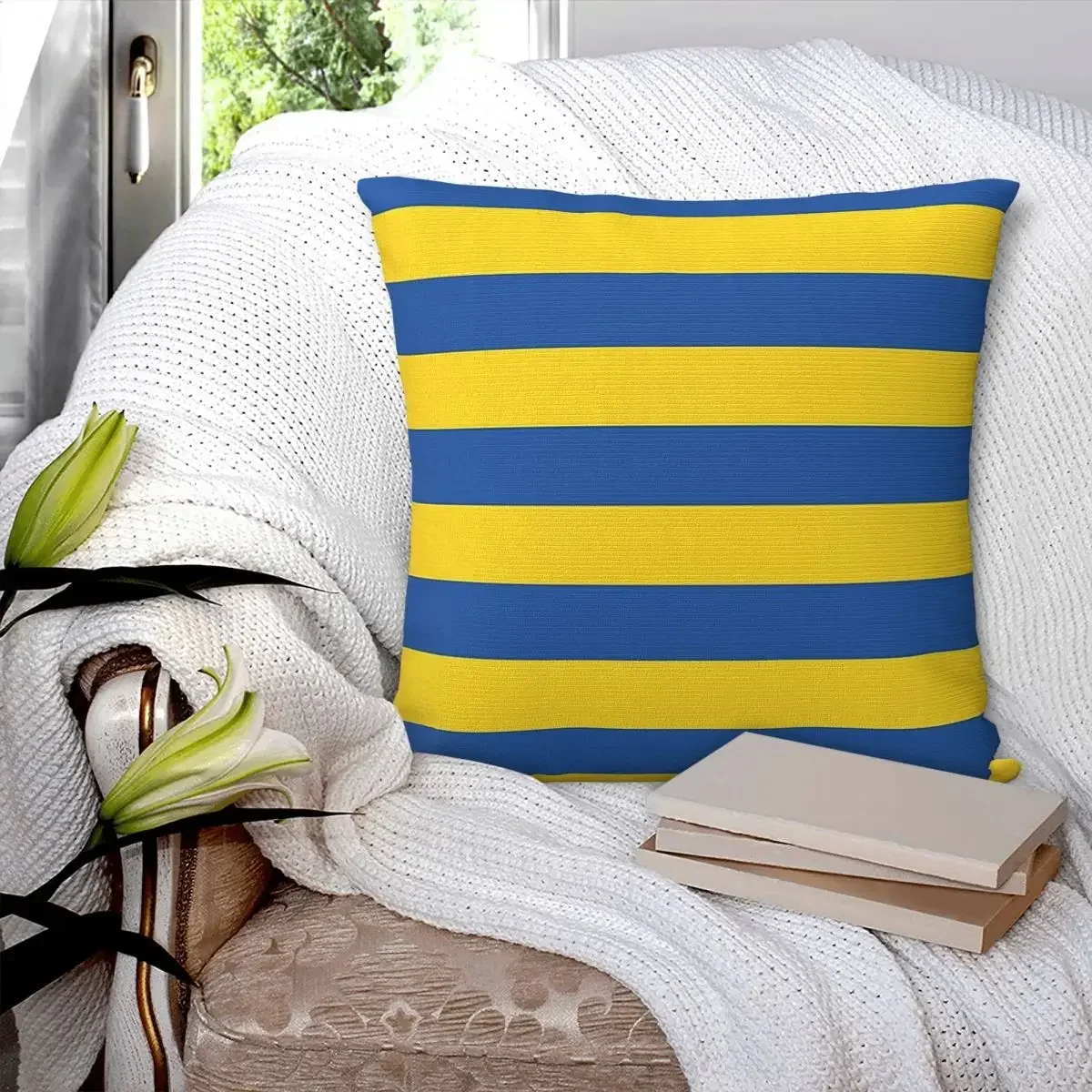 Flag Of Ukraine Square Pillowcase Pillow Cover Polyester Cushion Decor Comfort Throw Pillow for Home Living Room