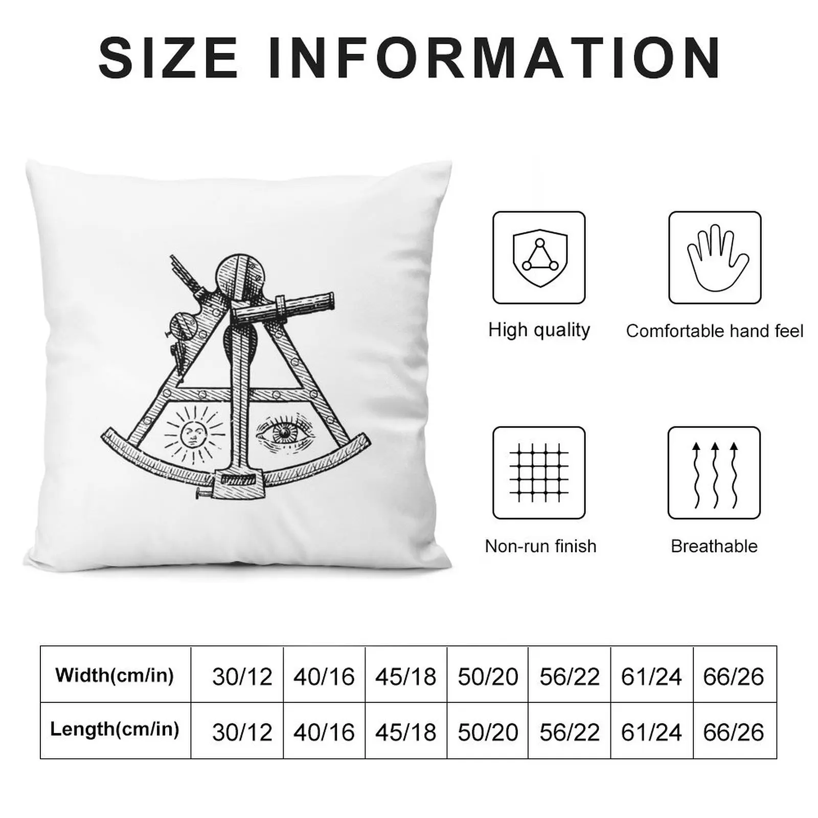 Sextant engraving Throw Pillow Ornamental Pillow christmas supplies Christmas Covers pillow