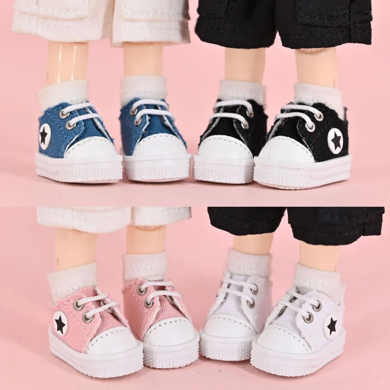 HOUZIWA 1/12 BJD YMY GSC MOLLY UFDOLL OB11 Shoes Canvas