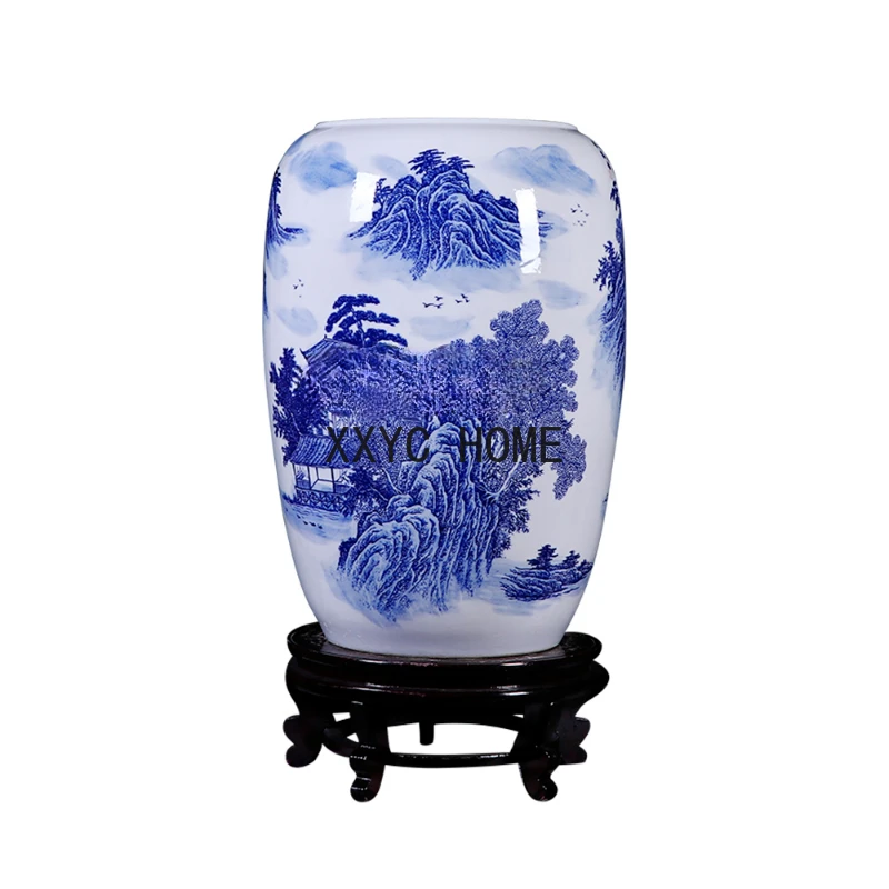 Jingdezhen Ceramic Vase Painting and Calligraphy Cylinder Scroll Cylinder Flower Arrangement Ornaments desk decoration