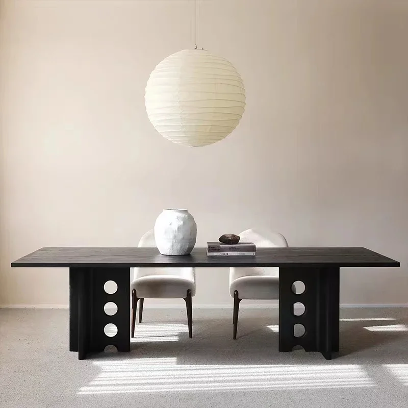 Italian Minimalist Dining Table Designer Tiny House Library Unique Dining Tables Center Multifunction Mesa Comedor Furnitures