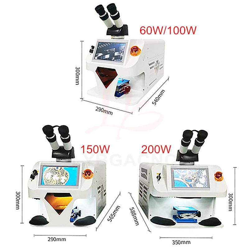 100W Micro Laser Soldering LY60PW 200W YAG Laser Touch Screen Control Jewelry Spot Welding Machine For Gold Silver Chain Ring