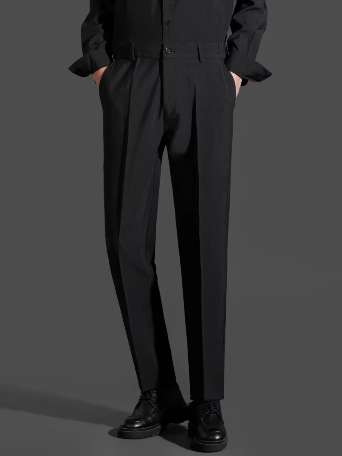 

Модные повседневные брюки для мужчин: свободные, прямого кроя, в стиле High Street, стильные, драпирующиеся, для осеннего отдыха