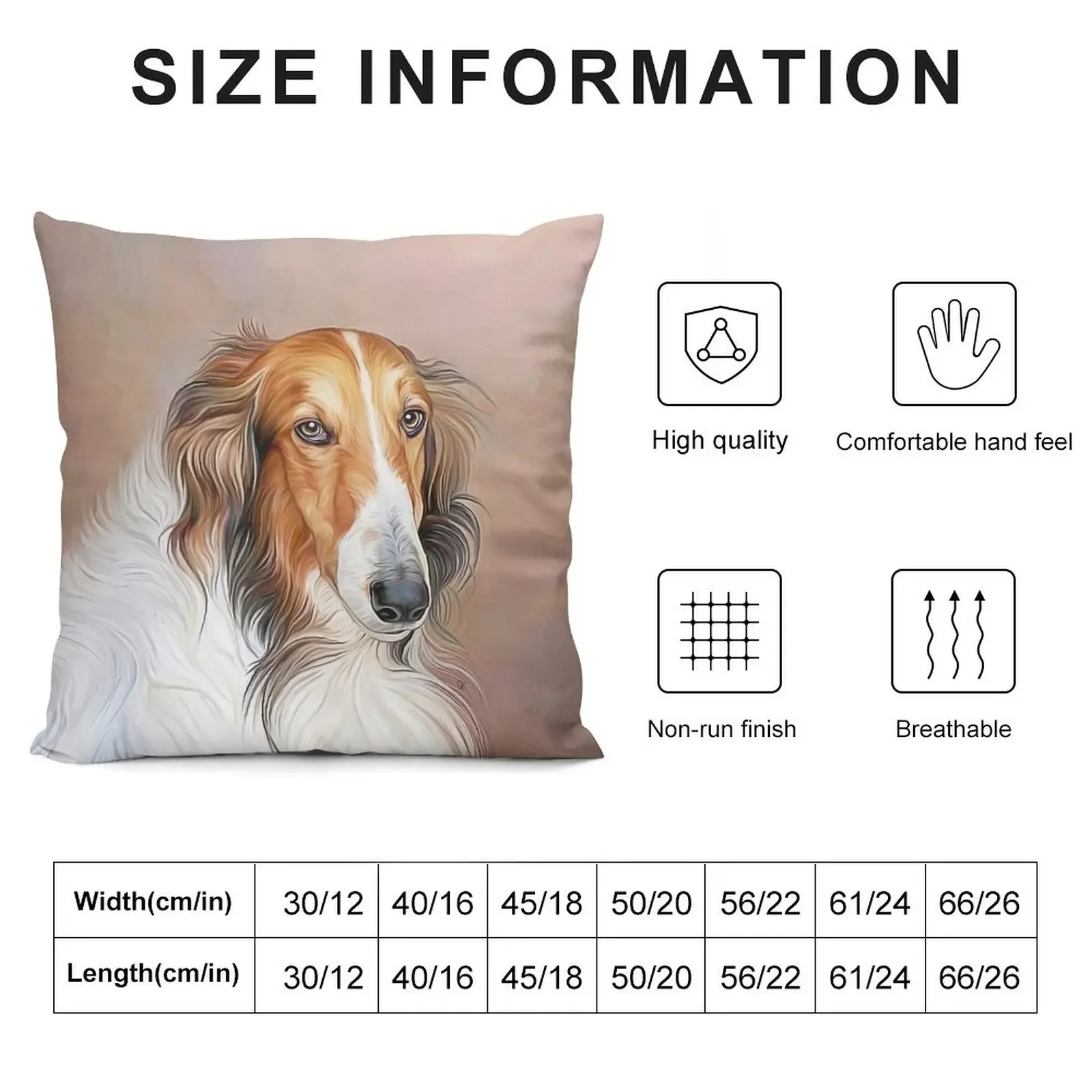 Borzoi Aristocrat Throw Pillow christmas supplies Custom Cushion pillow