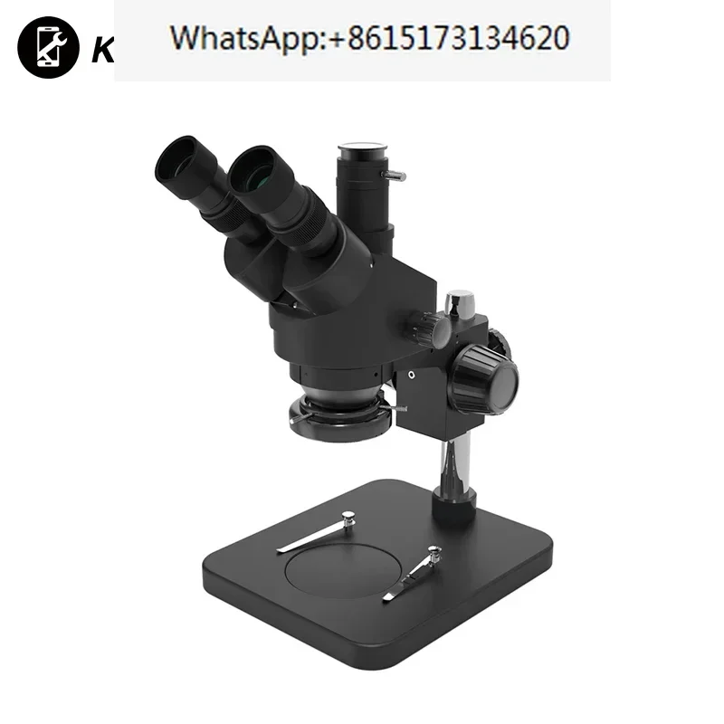 kailiwei Black Trinocular 7X -45X Big Zoom Stereo Microscope with LED light For Mobile Repair