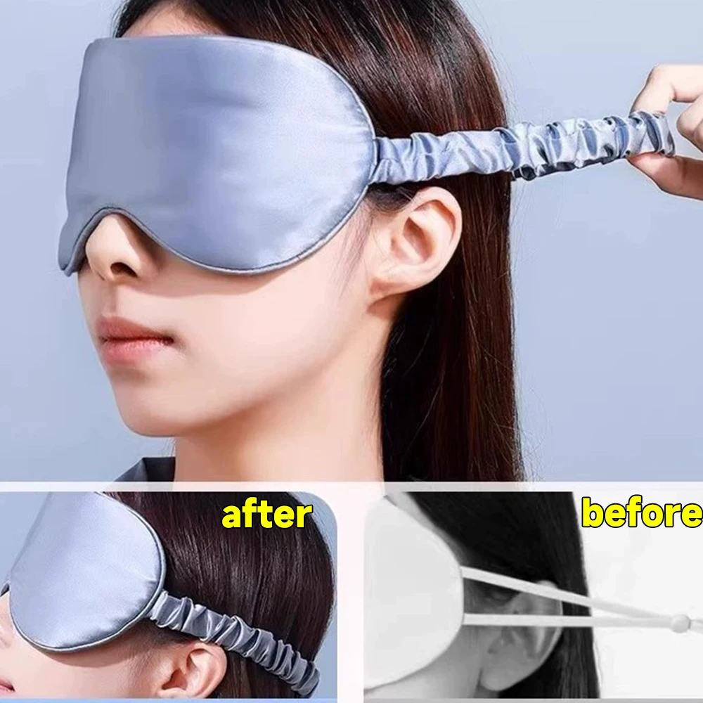3D Silk Sleep Eye Mask Padded Shade Eye Cover Patch Sleeping Mask Eyemask Blindfolds Travel Relax Rest Sleeping Women Men