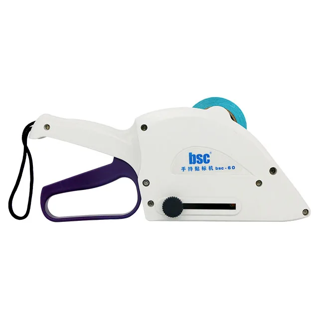 Bsc 60mm Handheld Label Applicator Manual Labeling Machine For Supermarket Package Fruit Manual Labeling Machine