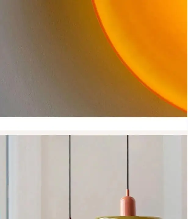 

Nordic Glass Pendant Light Candy Color Single Head Lamp For Living Room Bedroom Study Dining Room Bar Indoor Decorative Fixtures