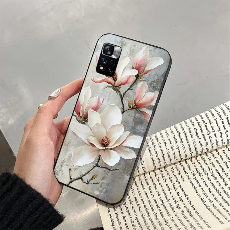 

Magnolia Flower Phone Case For Xiaomi Redmi note 14 Pro Plus 14 13 12 11 10 Pro 14S 12S 11S Redmi 14C 13C