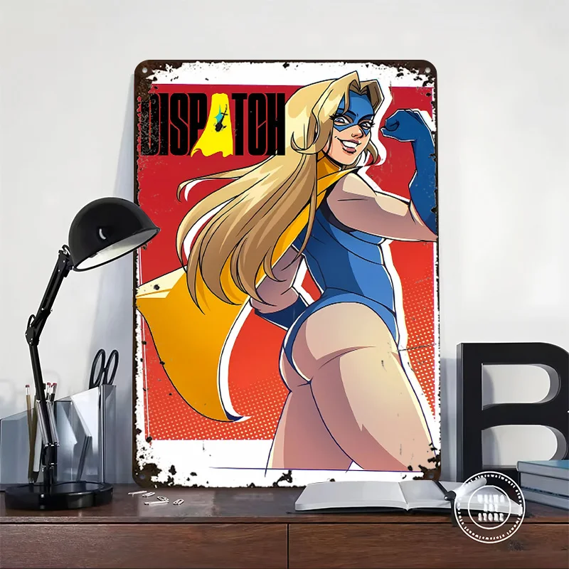 Dispatch Blonde Art Poster Retro 3D Printed Metal Signs Customized Wall Hanging Gift for Gaming Room Decoration Items Wand Deko