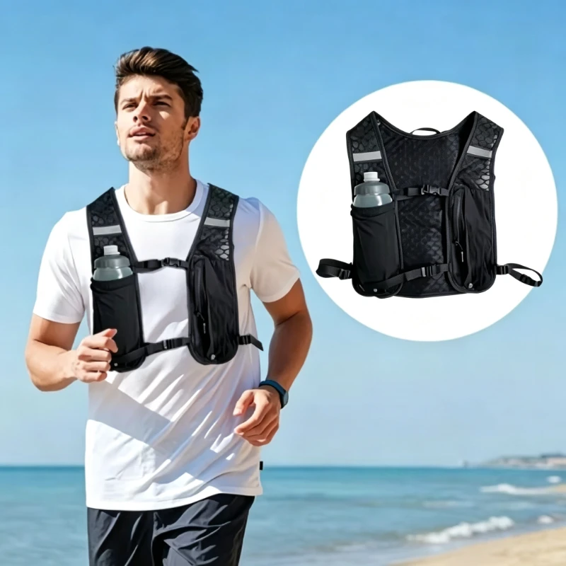 Running Hydration Vest Men,Chest Bags,Sling Bags Water-Resistant,Breathable, Backpack for Runs,Hiking, Cycling,Trails, Marathons