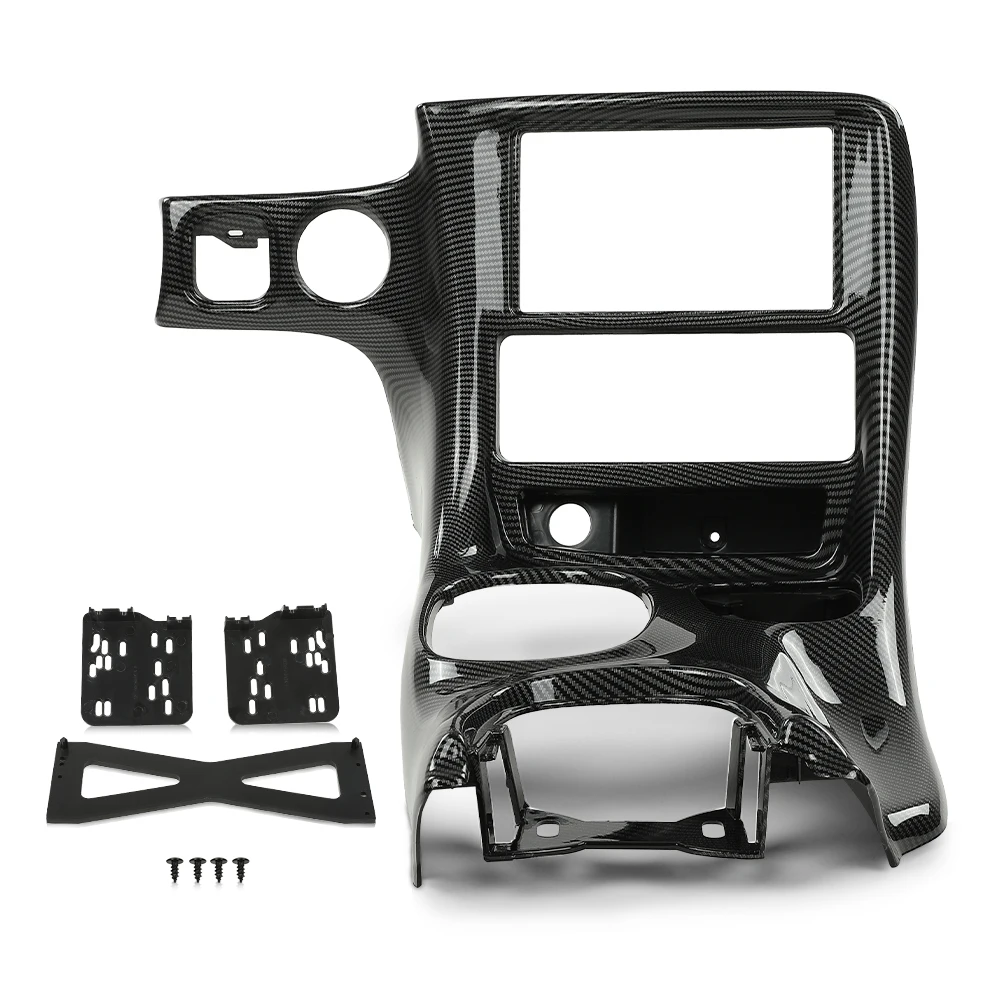 Double Din Radio Center Dash Bezel Kit Carbon Fiber Compatible with Chevy Corvette C5 1997-2004 10407815 Durable Sturdy Strong