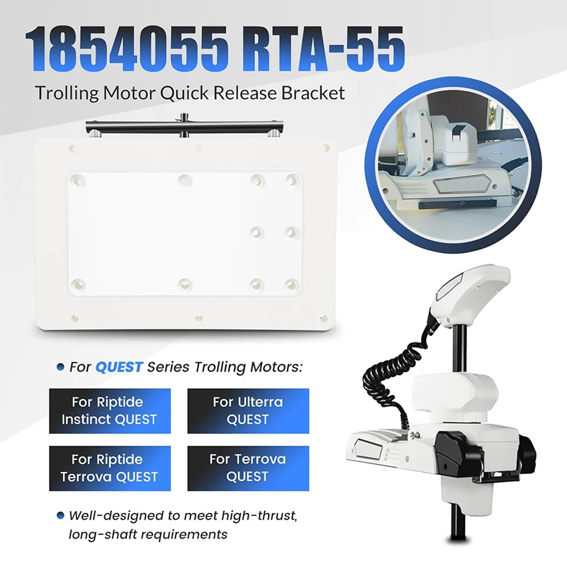 1854055 RTA-55 Quick Release Bracket Fit for Minn Kota Terrova, Riptide Terrova, Ulterra, Riptide Instinct QUEST Trolling Motor