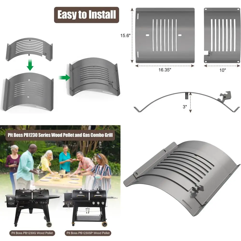 

Pit Boss PB1230 Series Combo Grill Sliding Cover Bottom Replacement Kit for Gas & Pellet Models