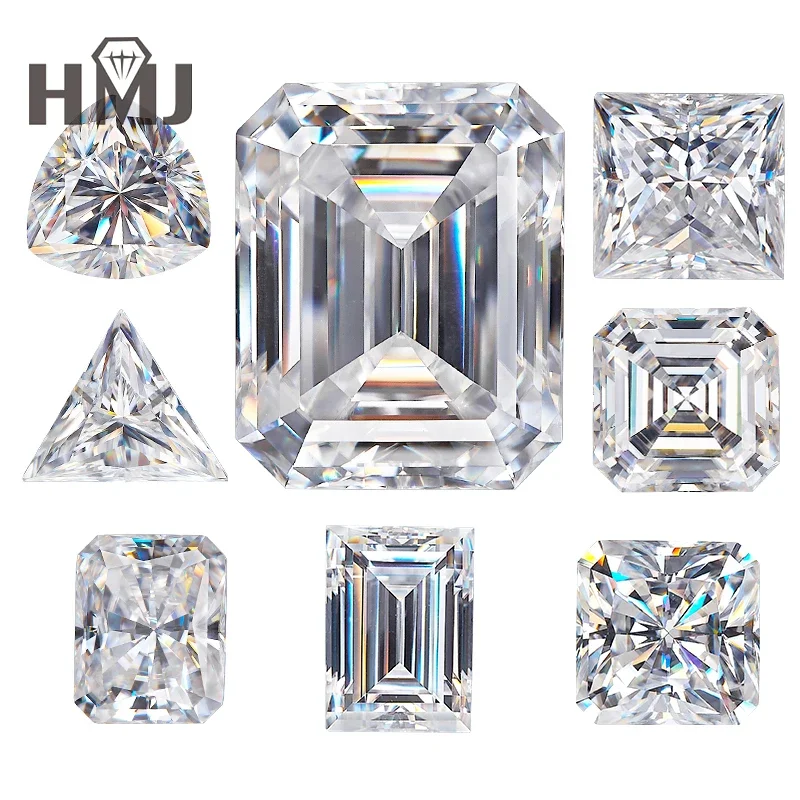 

HMJ 0.3ct-5ct D Color GRA Certificate Round Heart Emerald Radiant Pear Oval Princess Cushion Asscher Marquise Cut Moissanite