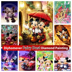 Tureand-Peinture au diamant Minnie DegradDust, image de dessin animé Disney, broderie au point de croix, mosaïque, décoration d'intérieur, cadeaux pour enfants