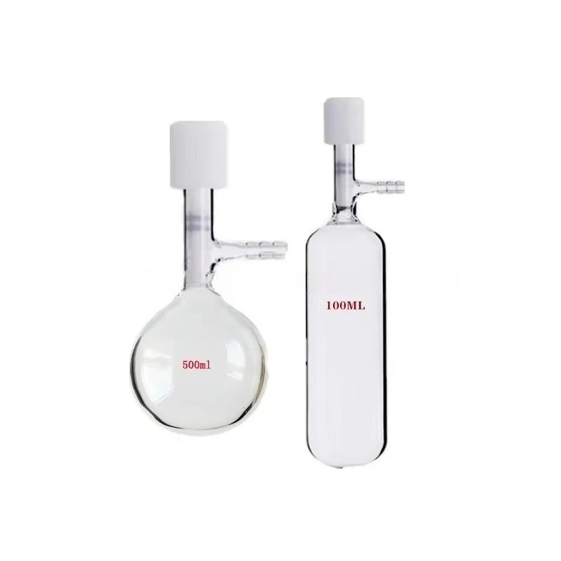 Tubular Solvent Storage Flask with Tetrafluoron All-pack High Vacuum Valve Seal Tube Schlenk Tube Reaction Flask