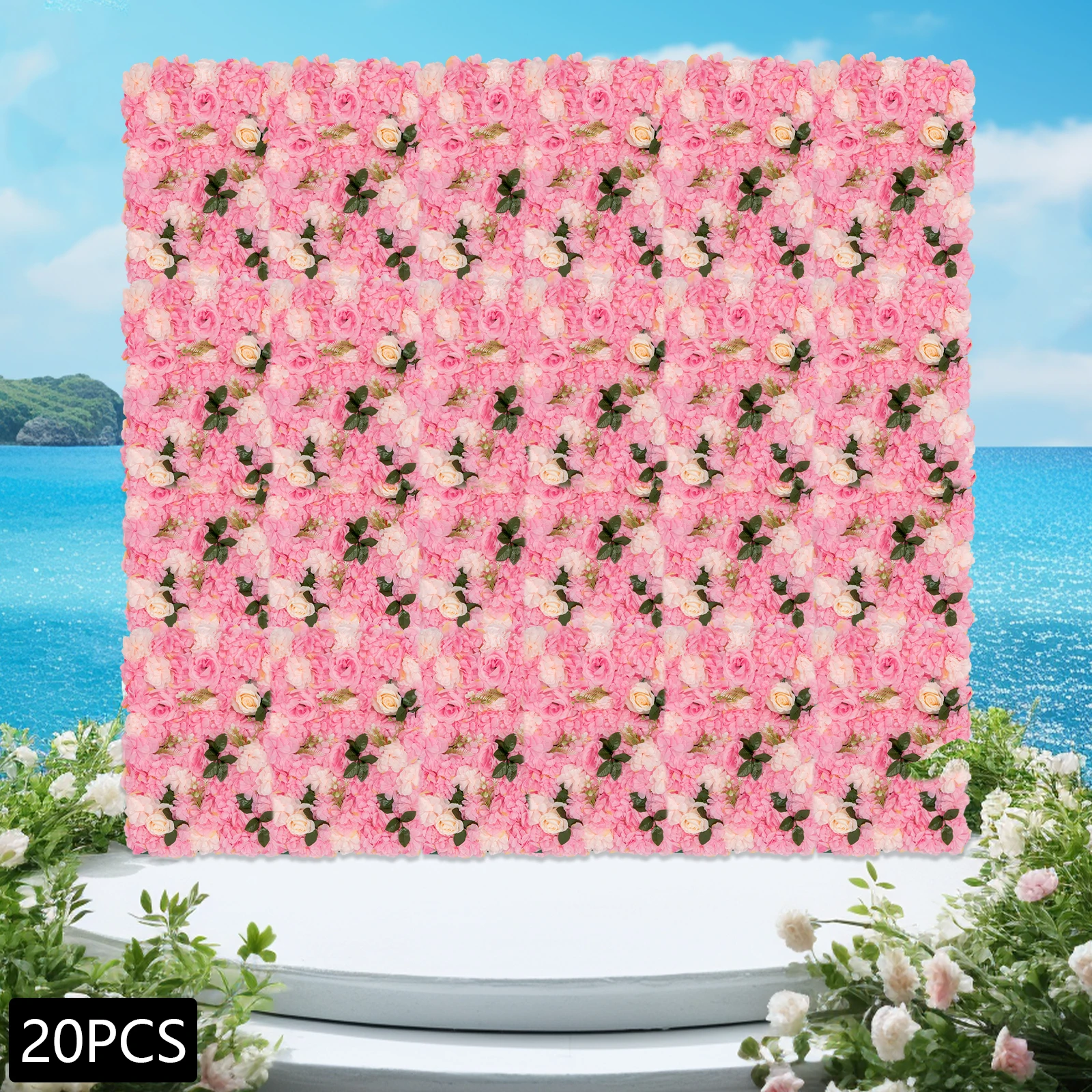 

20 шт. искусственный цветок настенный фон цветок стены панели украшения стены фон для свадебной вечеринки DIY декоративные 60*40 см