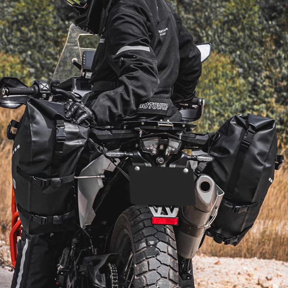 العالمي للدراجات النارية 18/28/48L مقاوم للماء السفر الأمتعة السرج الدراجات النارية حقيبة جانبية لياماها هوندا كاواساكي حقيبة بسلال #3