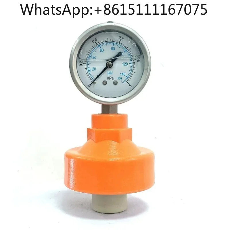UPVC PP PVDF CPVC Series Diaphragm Pressure Gauge FPM Diaphragm Acid Alkali Resistant Stainless Steel All-Plastic Dial