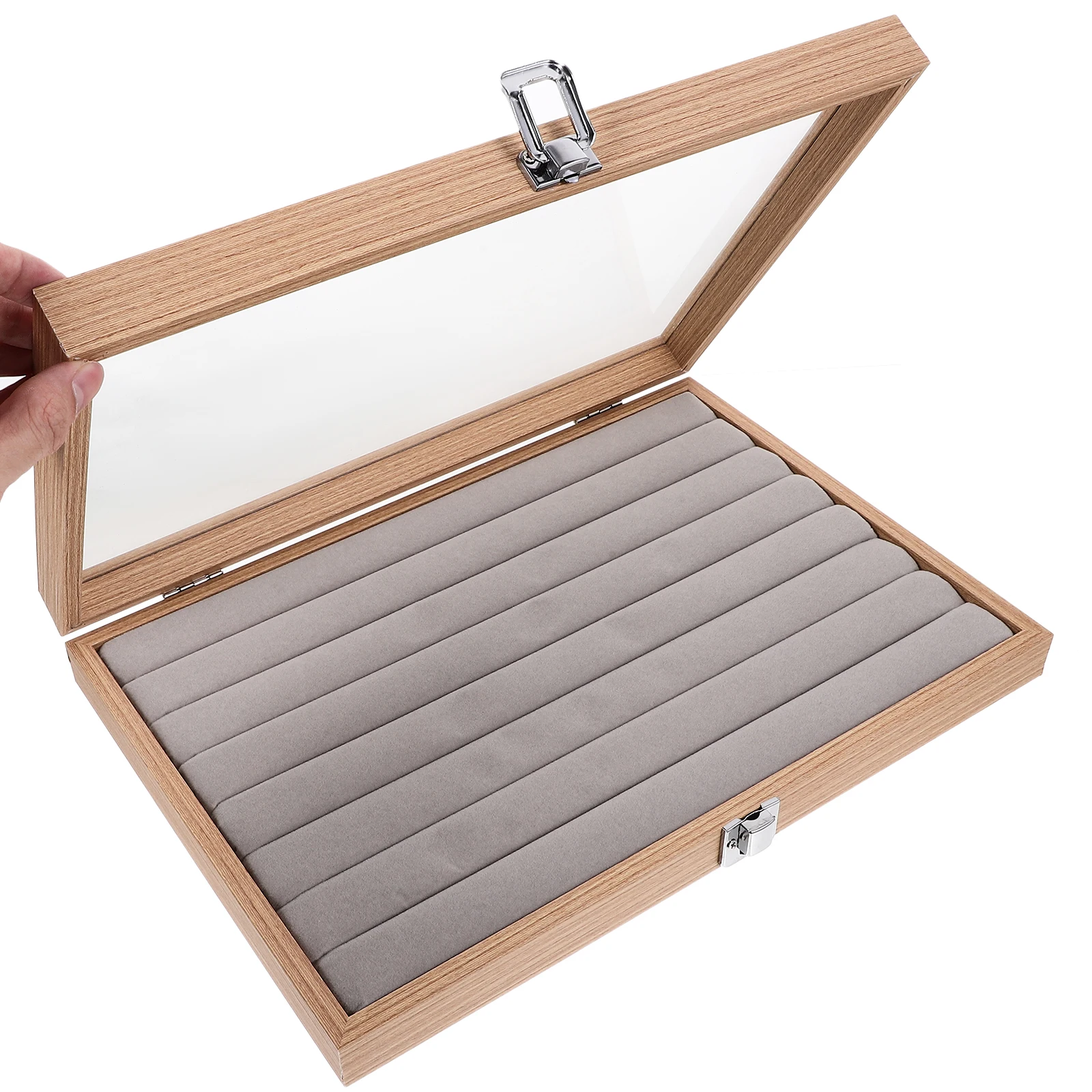 

Jewelry Organizer Box Clear Lid Earrings Necklaces Bracelets Storage Case Compact Stackable Jewelry Display Box For Home Store
