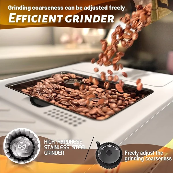 2026 Ful Automatic Espresso hine - Bean to Cup Coffee Maker with Touch Screen & Milk Tank for Latte & Cappuccino