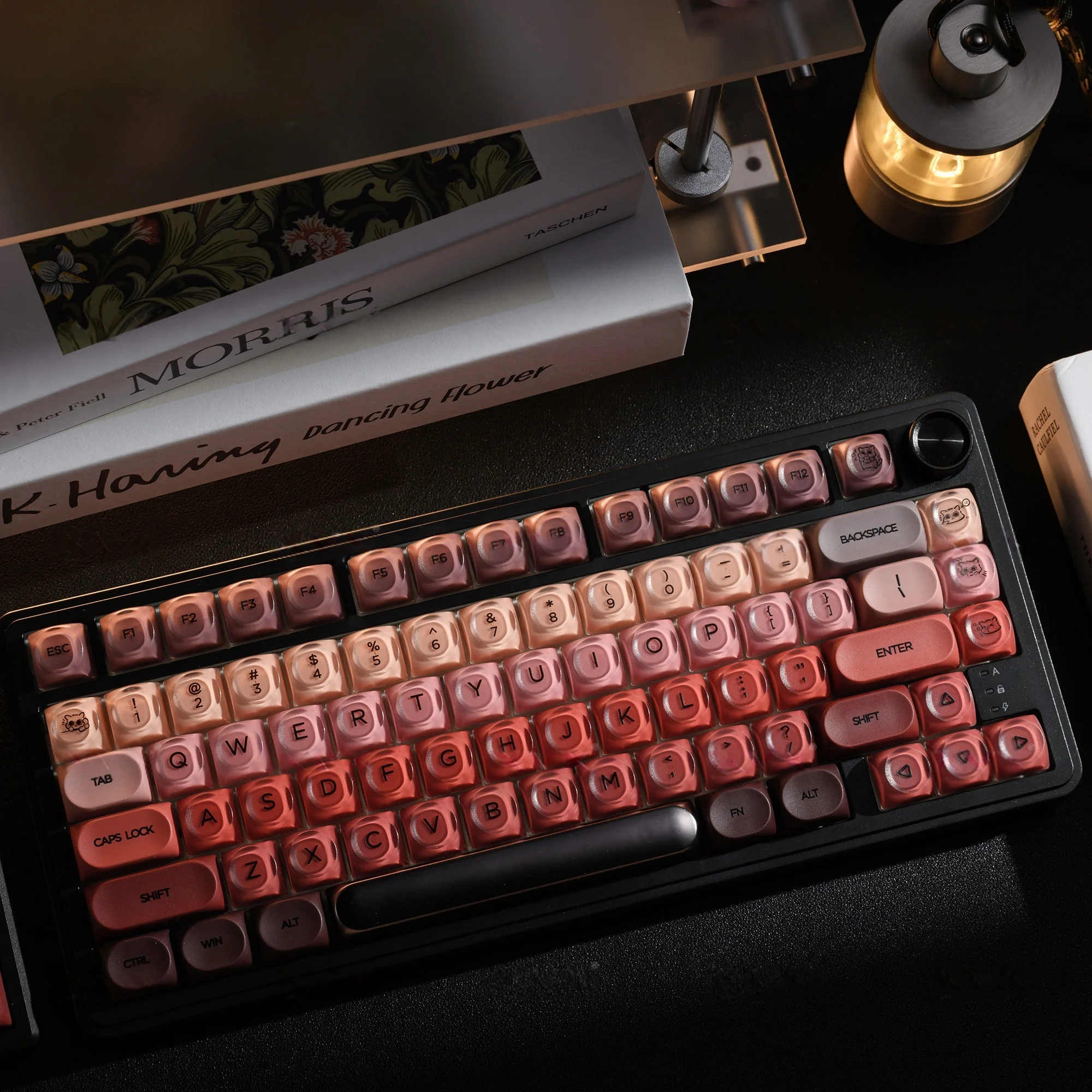 Lipstick Keycaps HOA Jelly Translucent Shine-Through Metallic Style Mechanical Keyboard Keycaps Custom Cute Rounded Unique