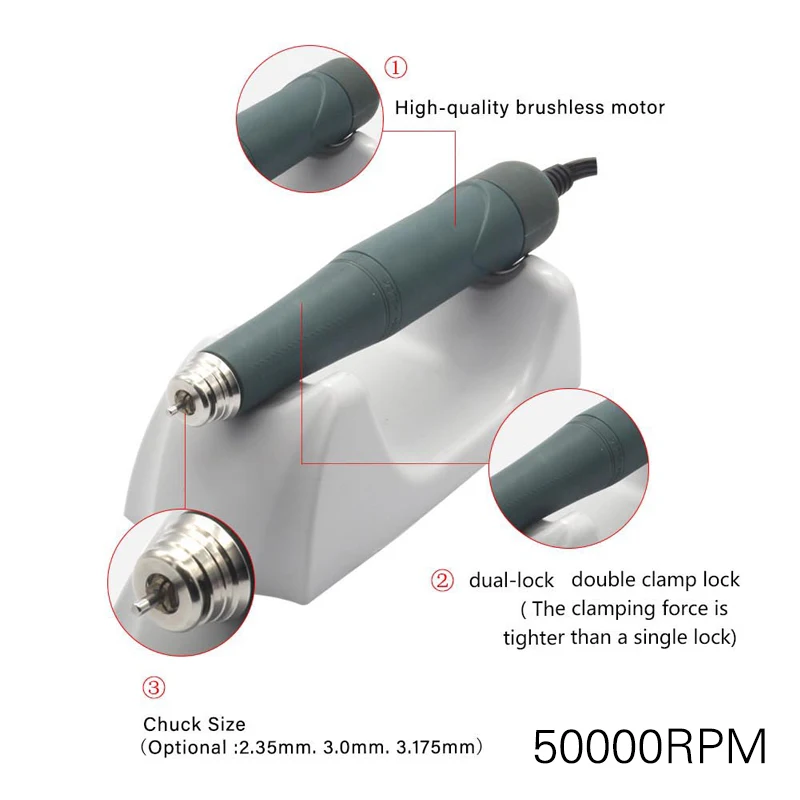 Electric Dental Drill Brushless Micromotor 50000 RPM Polishing Handpiece Professional Manicure Drill Jewelry Drill Electric