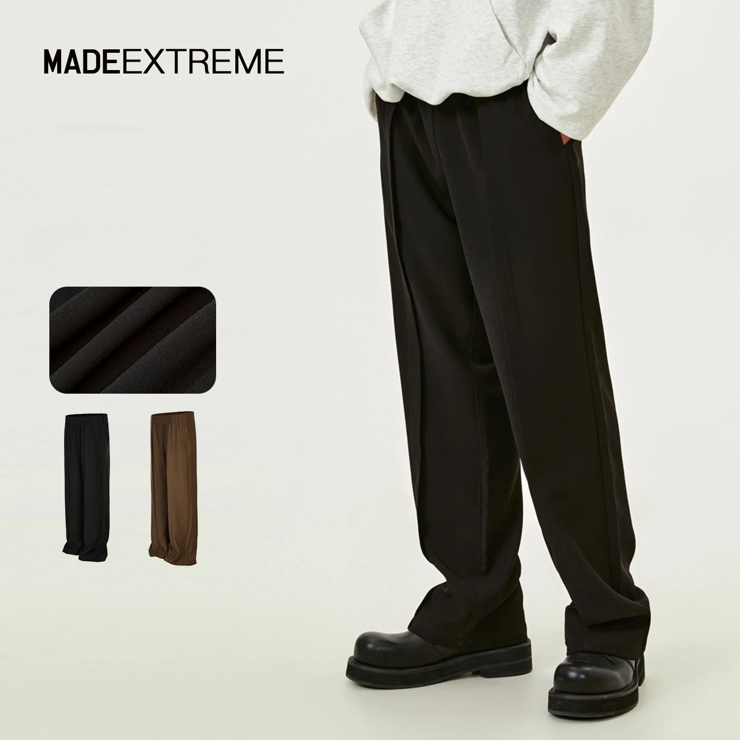 

MADEEXTREME Leisure Retro Anti Wrinkle Loose Draping Street Wear 2024 Spring/Summer Luxury Pants for Men