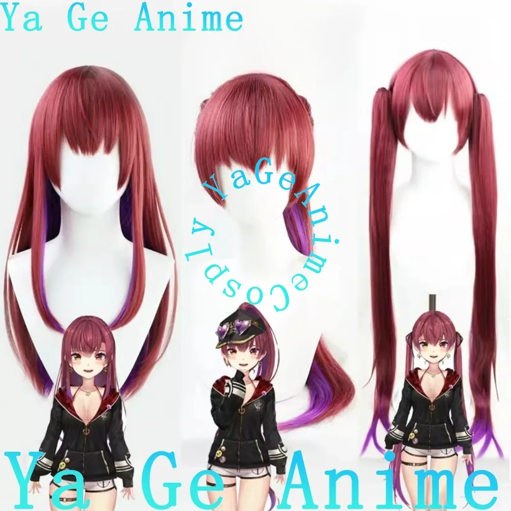 

Virtual Streamer Pirate Captain Mori Calliope Cosplay Wig Anime Games Halloween Carnival Party Synthetic Heat Resistant Hair