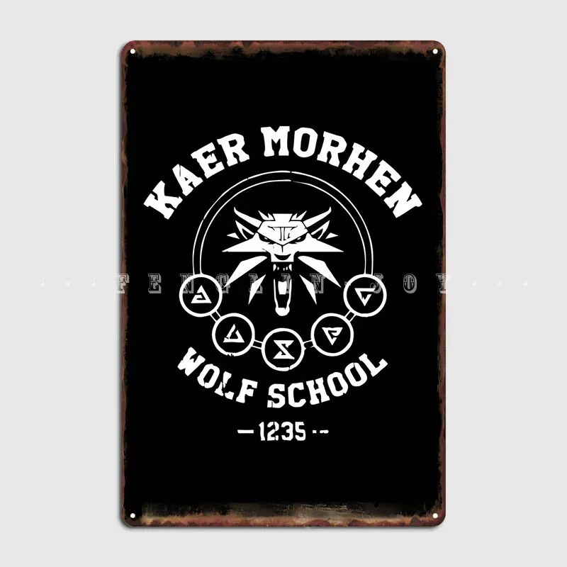 Best Seller Kaer Morhen Logo Merchandise Poster Metal Plaque Cinema Kitchen Customize Club Bar Plaques Tin Sign Posters