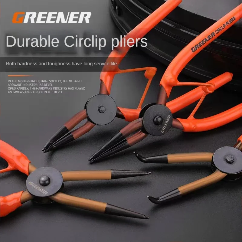 Circlip Pliers Snap Ring Remover Internal External Straight Bend Long Nose Retaining Clip Multi-Function Portable Hand Tools