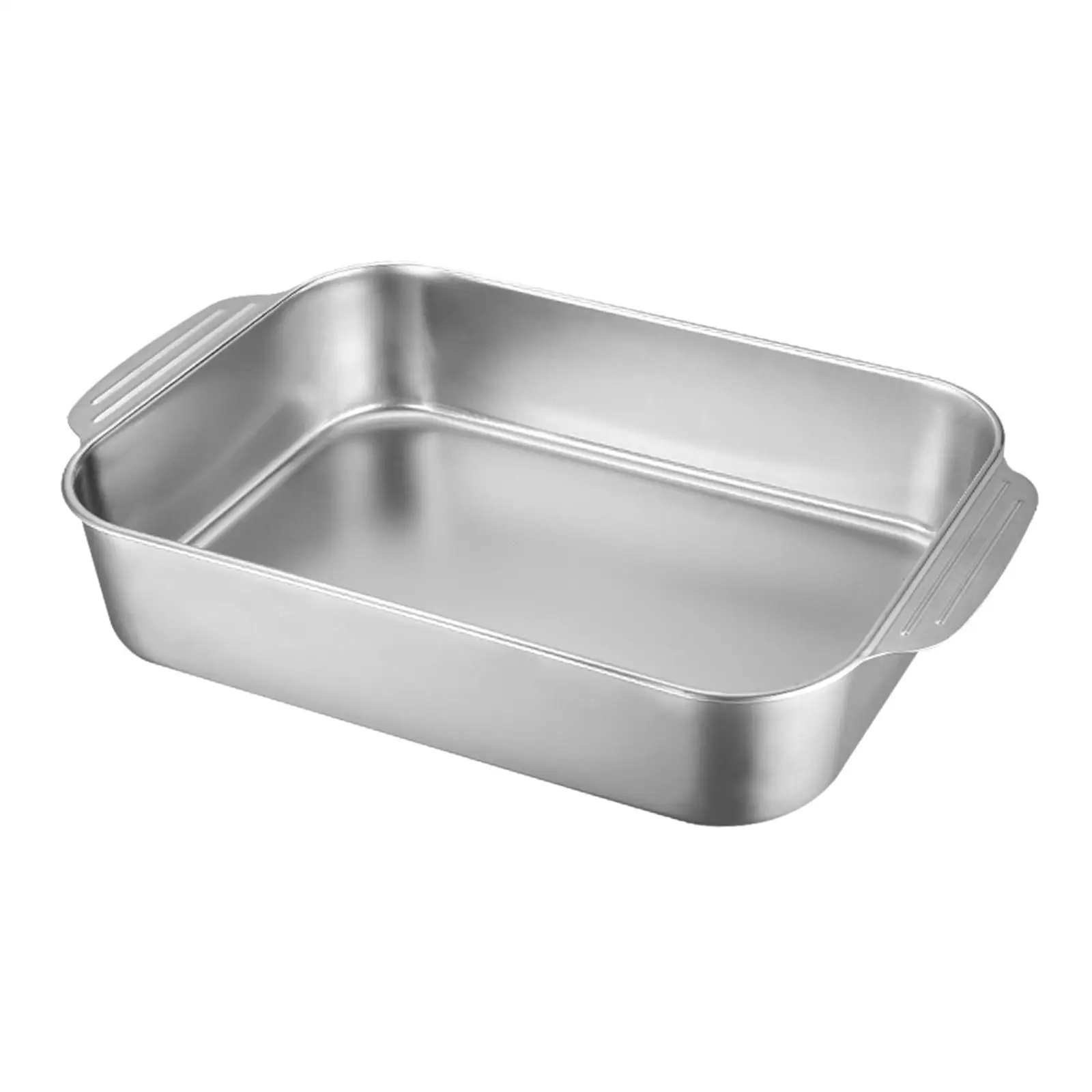 

Rectangle Stainless Steel Fish Grill Roasting Pan with Handles Accessories Comfortable to Grip