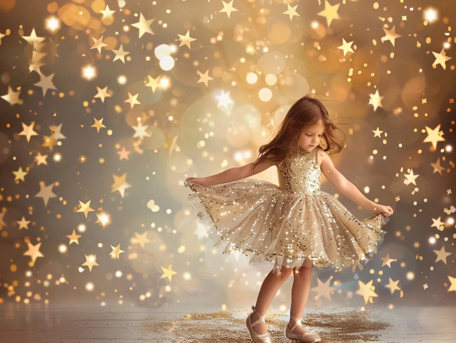 Mehofond Photography Background Shiny Golden Stars Dance Child Adult Birthday Cake Smash Portrait Decor Backdrop Photo Studio