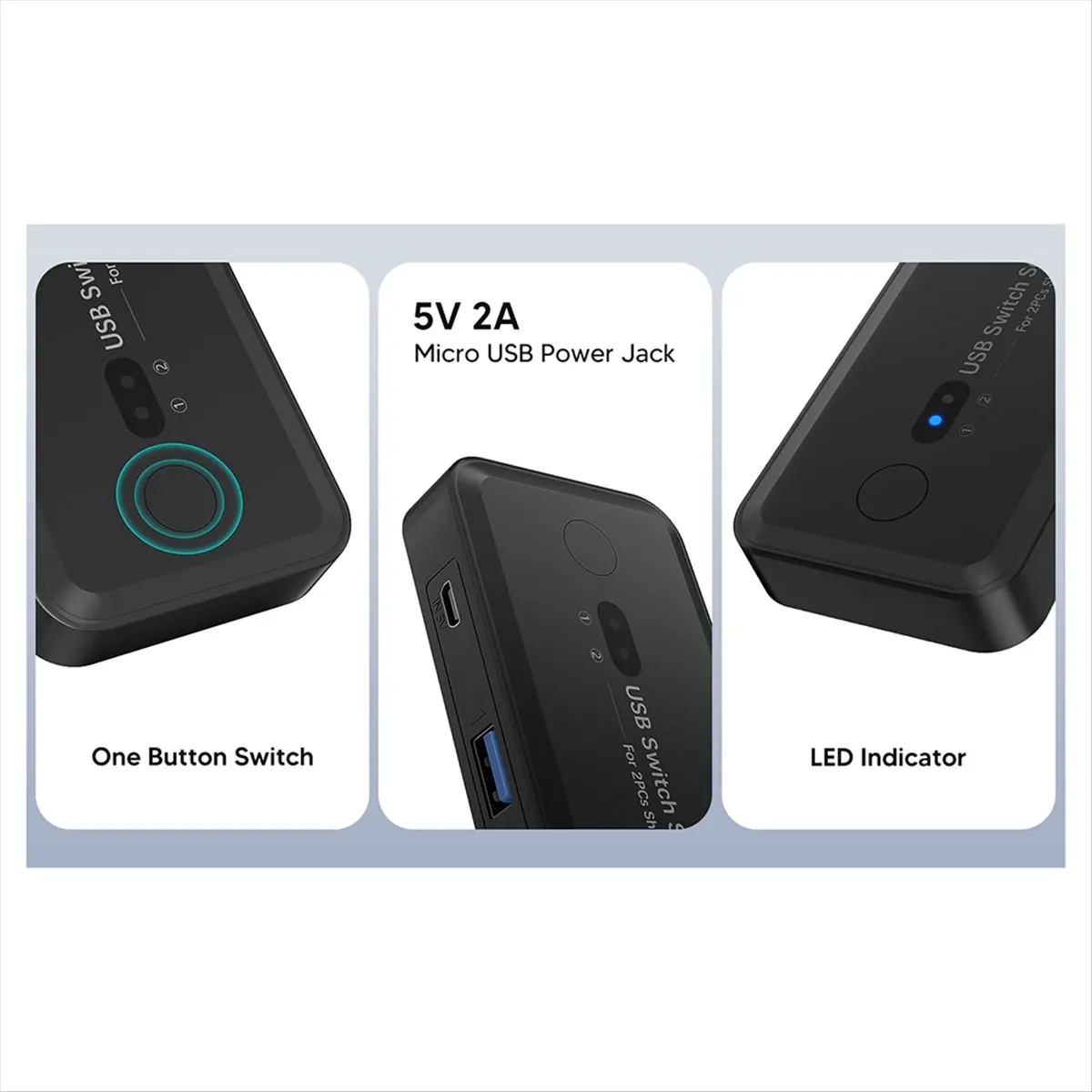 DT81 USB KVM Switch Adapter USB 3.0 Switcher 2 Input 4 Output USB Switch KVM Switcher Printer Sharer for Computer Keyboard