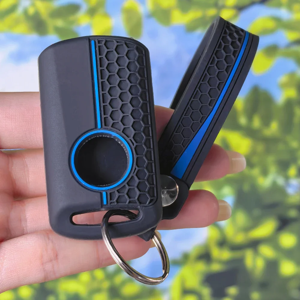 Modern Honeycomb Fob Guard With Keychain For YAMAHA XMax 125 250 300 400 NMAX 125 Tmax Tech Max Motorbike Key Shell