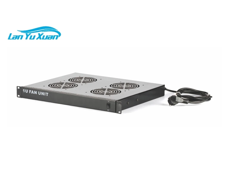 

2026 1U Rackmount 2/4 Fans 19 Inch Fan Unit Cooling System for Server Rack