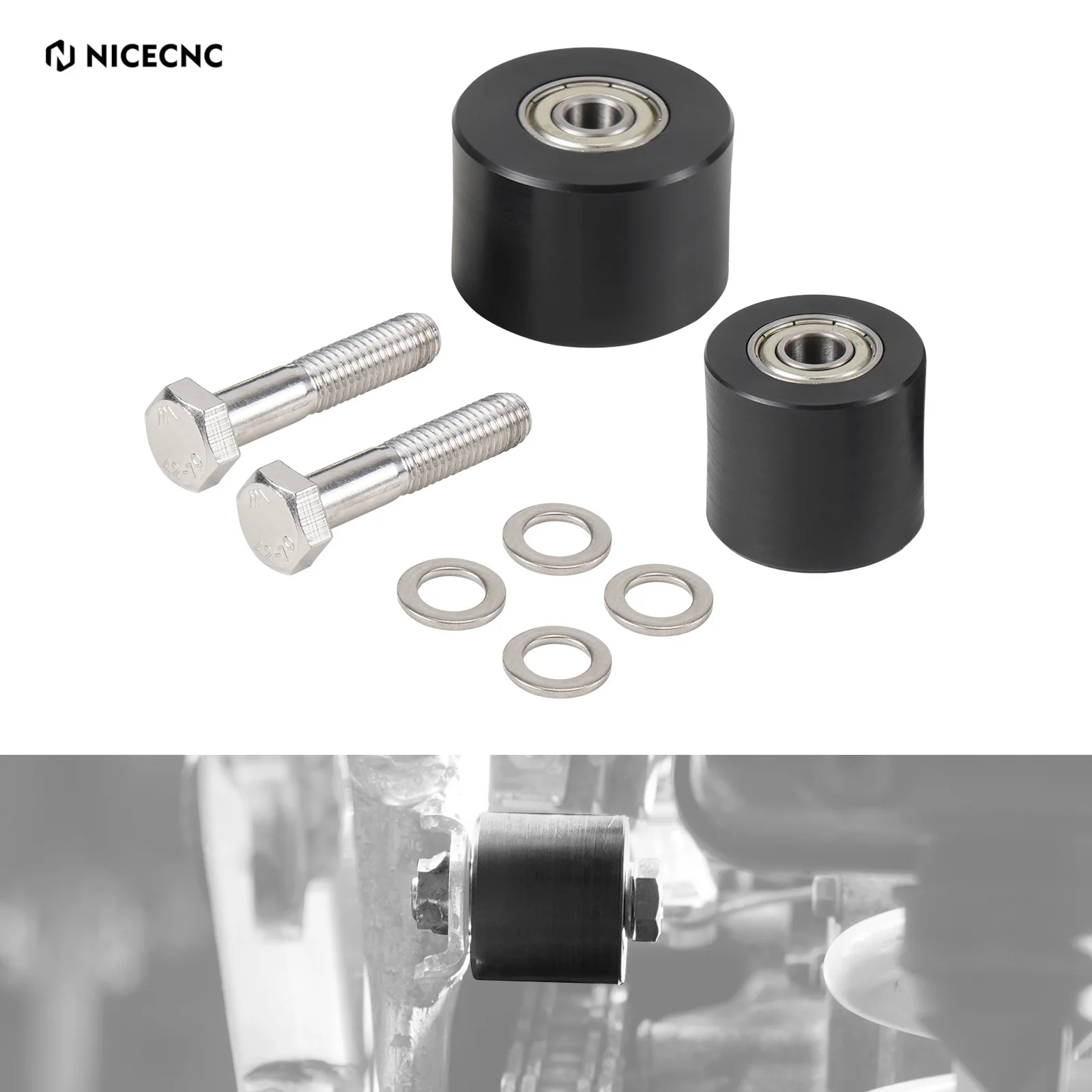 

NICECNC Motorcycle Chain Roller Guide Kit For 2024 Suzuki DRZ400S DR-Z400S 2000-2024 DRZ400SM DR-Z400S 2005-2024 DR-Z400 S SM