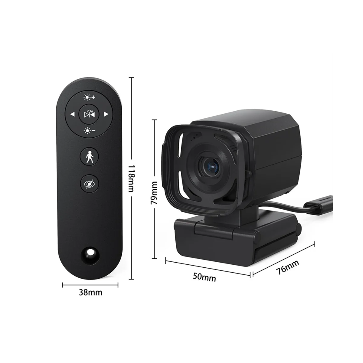 Webcam 1080P Auto Tracking Streaming Camera Mini Cameras Teaching Webcam 1080P 30Fps Webcam with Remote Control Camera