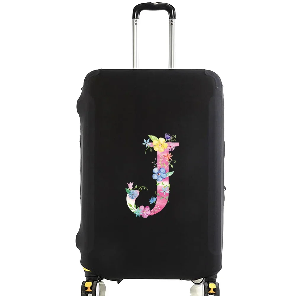 Flower Letter Elastic Travel Essentials Luggage Protective Cover for 18-28 Inch Traveling Accessories Trolley Bag Suitcase Case