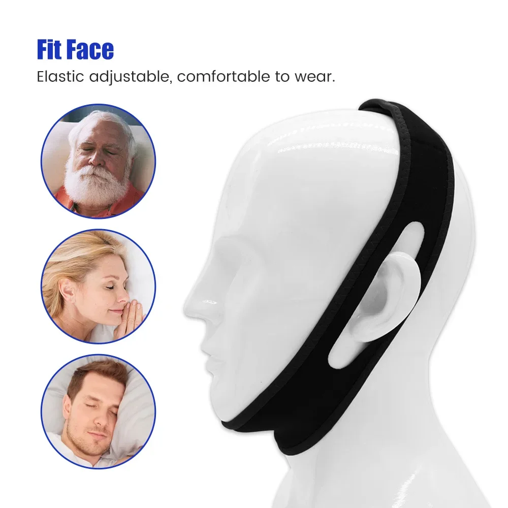 Breathable Anti Snore Belt Stop Snoring Chin Strap Woman Man Night sleep Support Aid Tools Snoring Protection Jaw Band Sleep Aid