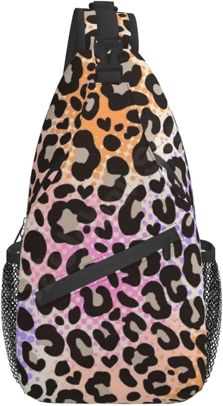 

Сумка-слинг с леопардовым принтом, сумки через плечо, нагрудные сумки, рюкзак с принтом, дорожный рюкзак