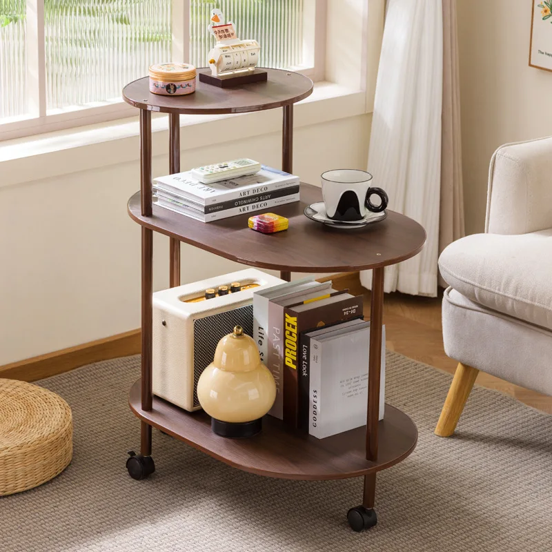 Movable coffee table small apartment modern simple side cabinet light luxury Italian minimalist new